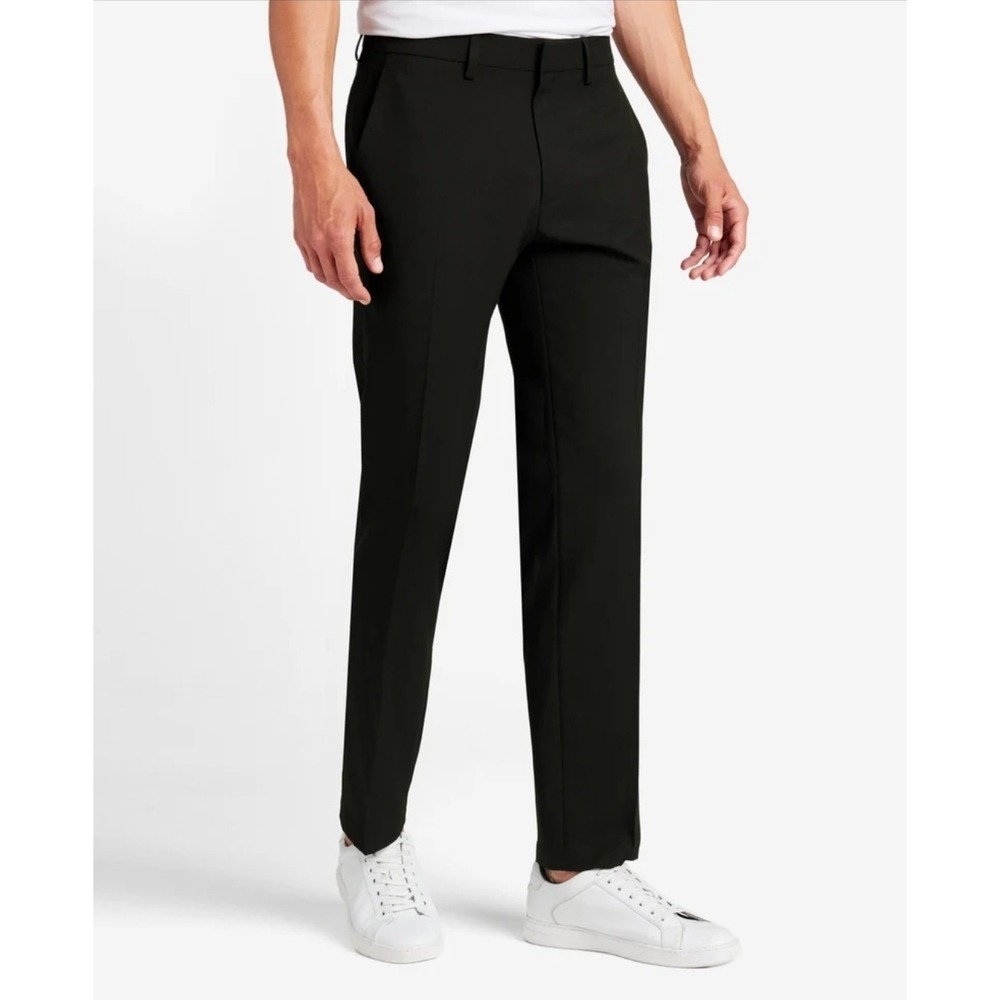 Kenneth Cole Reaction NWT Modern Micro Check Stretch Twill Trouser KD00497 Sz 36